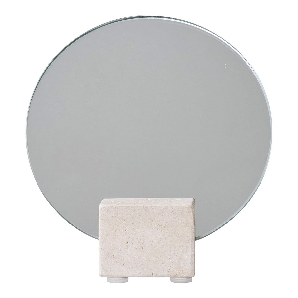 Specchio da Tavolo Lucia, Beige, Vetro, 18x6,5x18 cm, Seven Design