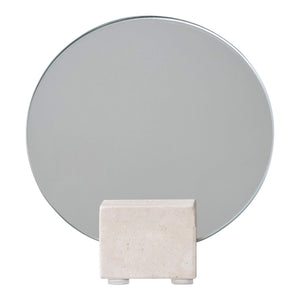 Specchio da Tavolo Lucia, Beige, Vetro, 18x6,5x18 cm, Seven Design