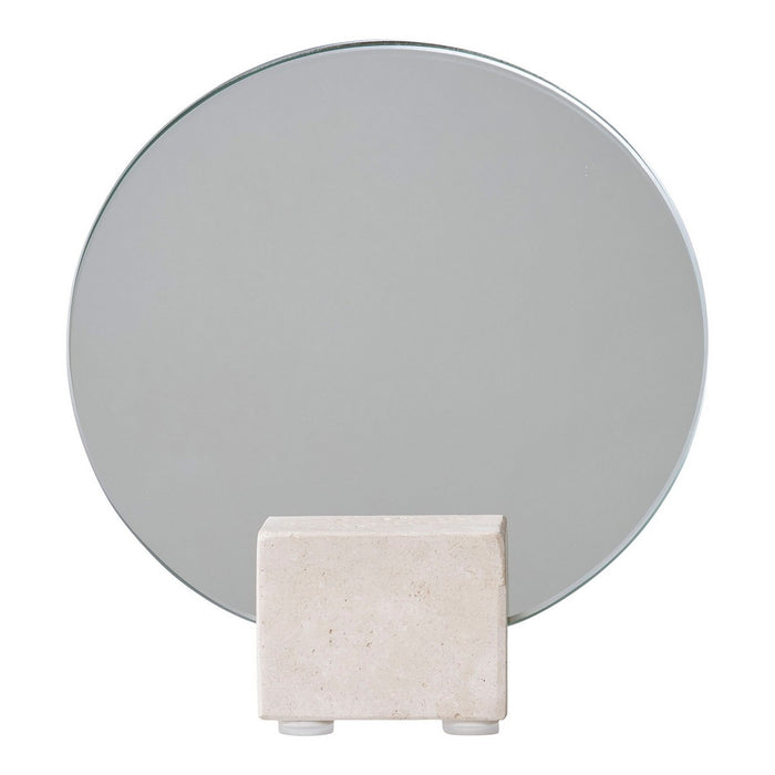 Specchio da Tavolo Lucia, Beige, Vetro, 18x6,5x18 cm, Seven Design
