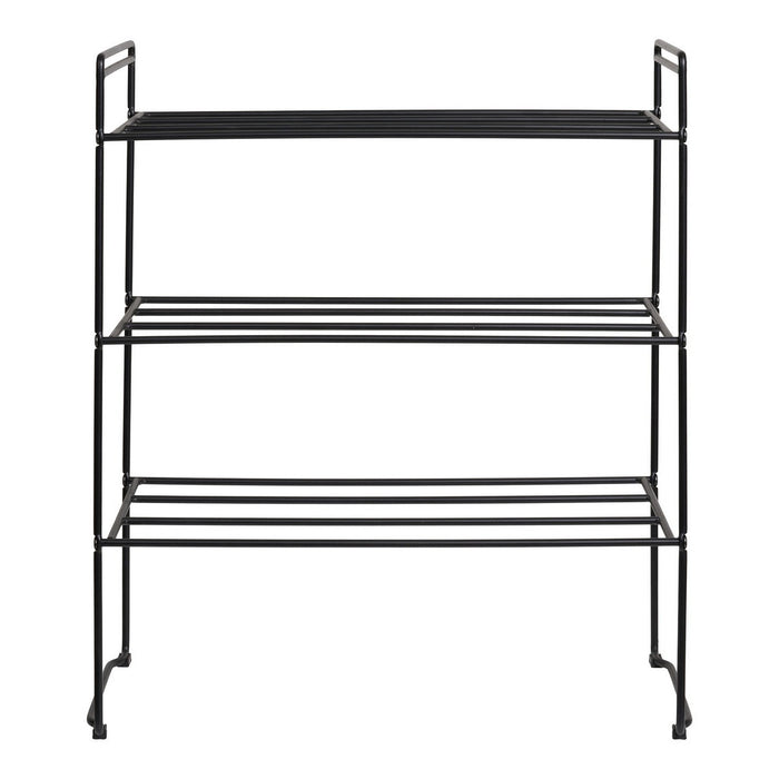 Scarpiera Swansea, Nero, Metallo, 49,5x25x60 cm, Seven Design