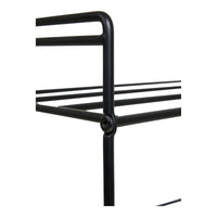 Scarpiera Swansea, Nero, Metallo, 49,5x25x60 cm, Seven Design