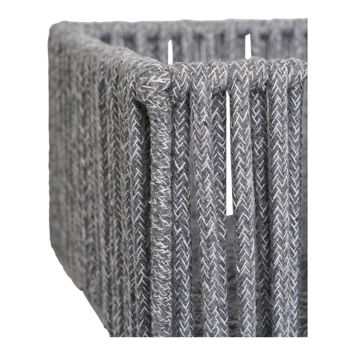 Set di 3 Cesti Portaoggetti Arese, Grigio, Cotone, 26x36x14 cm, Seven Design
