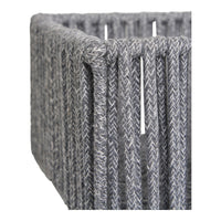 Set di 3 Cesti Portaoggetti Arese, Grigio, Cotone, 26x36x14 cm, Seven Design