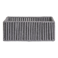 Set di 3 Cesti Portaoggetti Arese, Grigio, Cotone, 26x36x14 cm, Seven Design