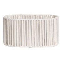 Set di 2 Cesti Portaoggetti Arese, Bianco, Cotone, 25,5x38x18 cm, Seven Design