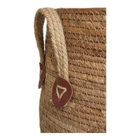 Set di 2 Cesti Portaoggetti Aosta, Marrone, Foglie di Banano, 39x39x28,5 cm, Seven Design