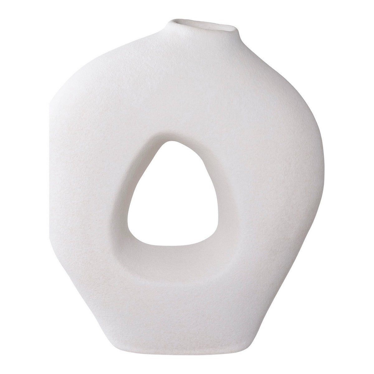 Vaso Decorativo Milano, Bianco, Ceramica, 24x10,5x27,8 cm, Seven Design