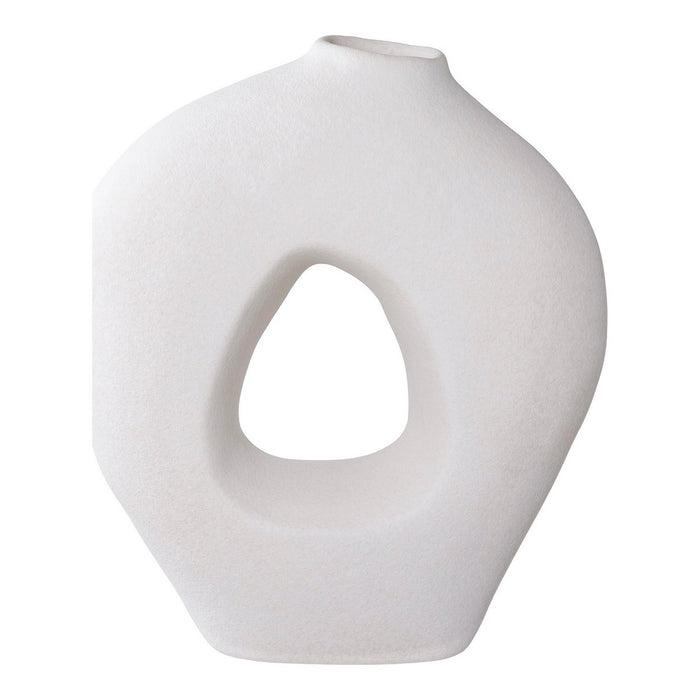 Vaso Decorativo Milano, Bianco, Ceramica, 24x10,5x27,8 cm, Seven Design