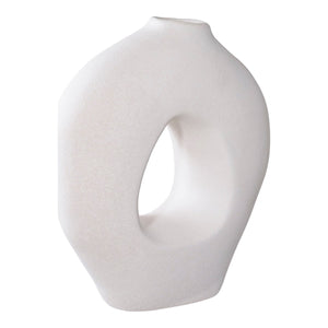 Vaso Decorativo Milano, Bianco, Ceramica, 24x10,5x27,8 cm, Seven Design