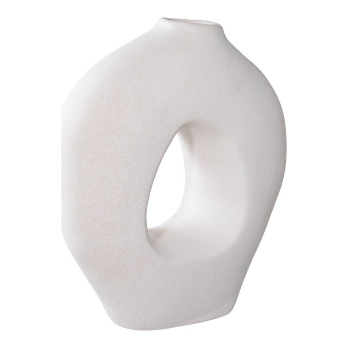 Vaso Decorativo Milano, Bianco, Ceramica, 24x10,5x27,8 cm, Seven Design