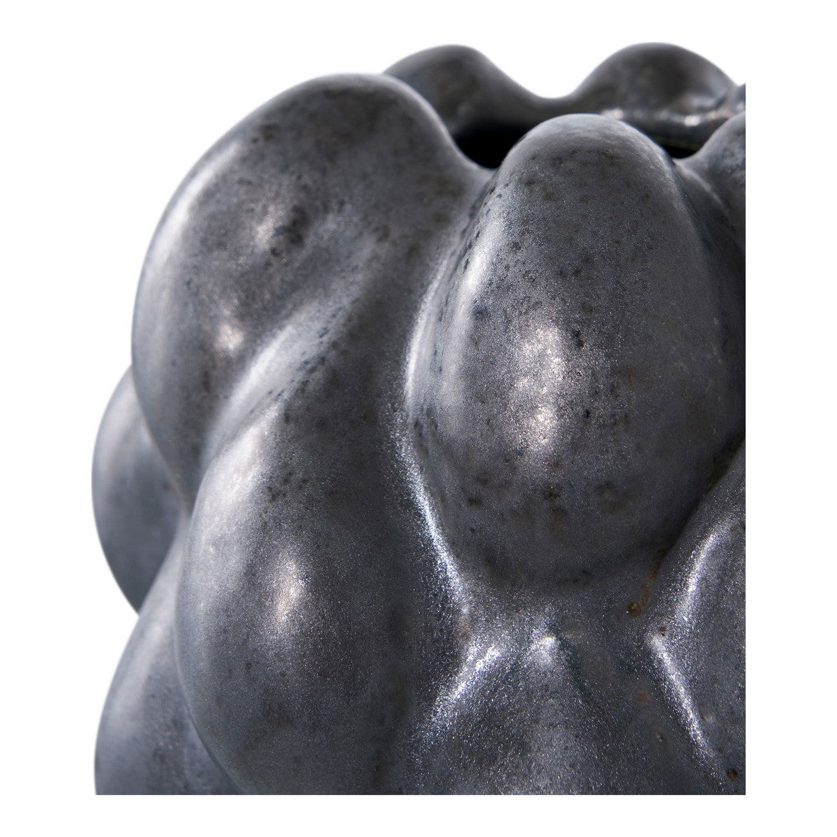 Vaso Decorativo Roma, Nero, Gres, 14x15x19 cm, Seven Design