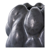 Vaso Decorativo Roma, Nero, Gres, 14x15x19 cm, Seven Design