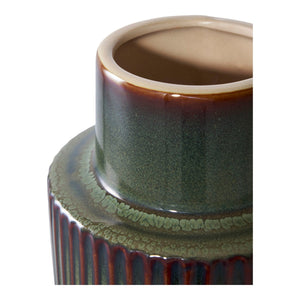 Vaso Decorativo Arese, Verde, Ceramica, 16x16x30 cm, Seven Design