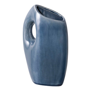 Vaso Decorativo Garda, Blu, Ceramica, 7x14x18 cm, EPIKASA