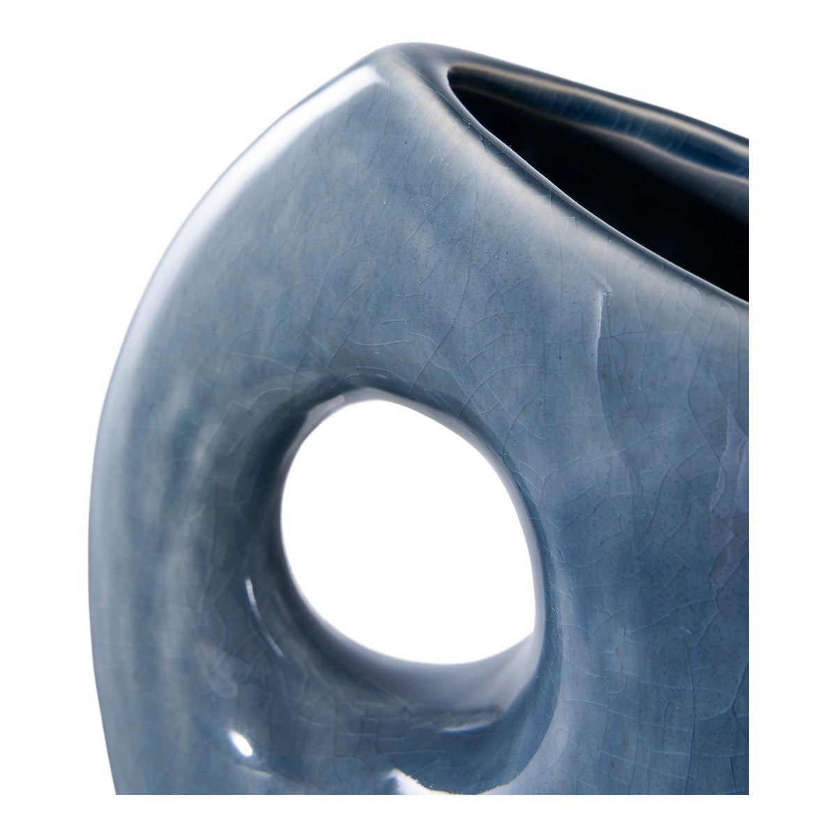 Vaso Decorativo Garda, Blu, Ceramica, 7x14x18 cm, EPIKASA