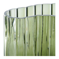 Vaso Decorativo Lugano, Verde, Vetro, 21,5x12x26,5 cm, Seven Design