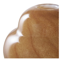 Vaso Decorativo Mirella, Marrone, Vetro, 16,5x16,5x17 cm, Seven Design