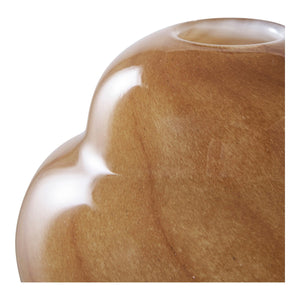 Vaso Decorativo Mirella, Marrone, Vetro, 16,5x16,5x17 cm, Seven Design