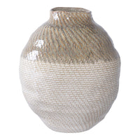 Vaso Decorativo Soft, Beige, Ceramica, 26x26x30,5 cm, Seven Design