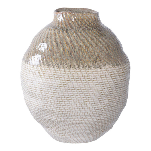 Vaso Decorativo Soft, Beige, Ceramica, 26x26x30,5 cm, Seven Design
