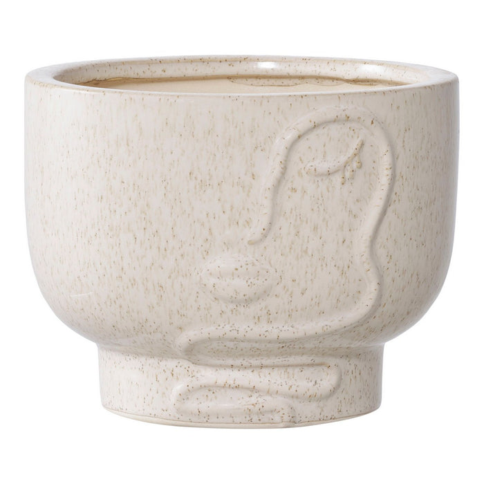 Vaso Decorativo Sun, Beige, Ceramica, 15x15x12 cm, Seven Design