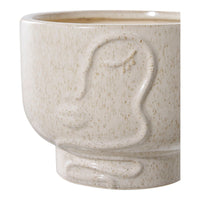 Vaso Decorativo Sun, Beige, Ceramica, 15x15x12 cm, Seven Design