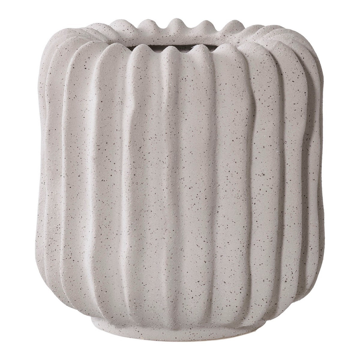 Vaso Decorativo Bee, Grigio, Ceramica, 15,5x15,5x16 cm, Seven Design