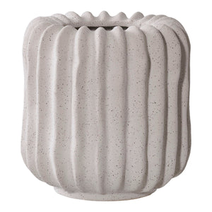 Vaso Decorativo Bee, Grigio, Ceramica, 15,5x15,5x16 cm, Seven Design