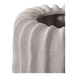 Vaso Decorativo Bee, Grigio, Ceramica, 15,5x15,5x16 cm, Seven Design