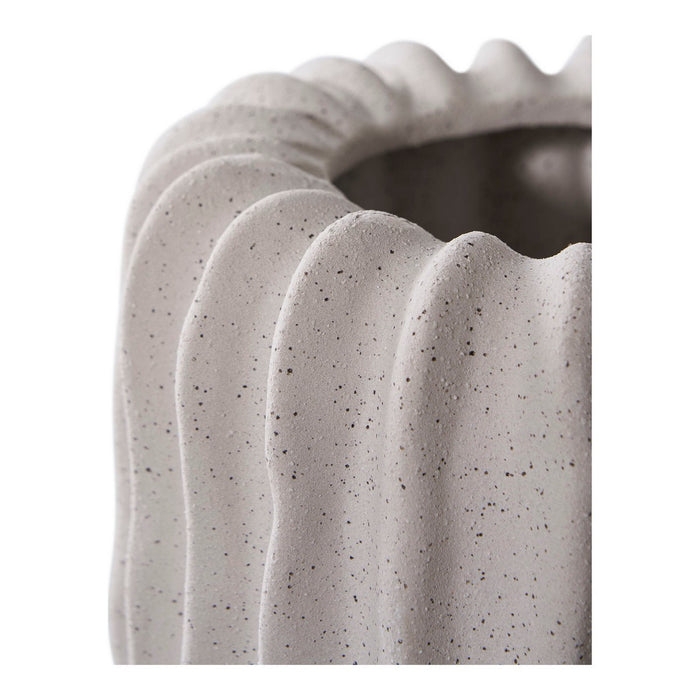 Vaso Decorativo Bee, Grigio, Ceramica, 15,5x15,5x16 cm, Seven Design