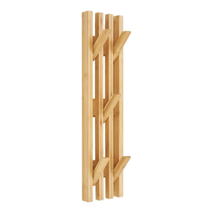 Appendiabiti da Parete Ember, Marrone, Bamboo, 14x9,5x60 cm, Seven Design