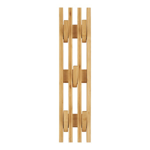 Appendiabiti da Parete Ember, Marrone, Bamboo, 14x9,5x60 cm, Seven Design