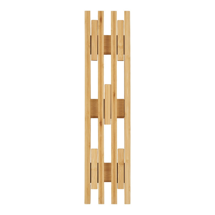 Appendiabiti da Parete Ember, Marrone, Bamboo, 14x9,5x60 cm, Seven Design