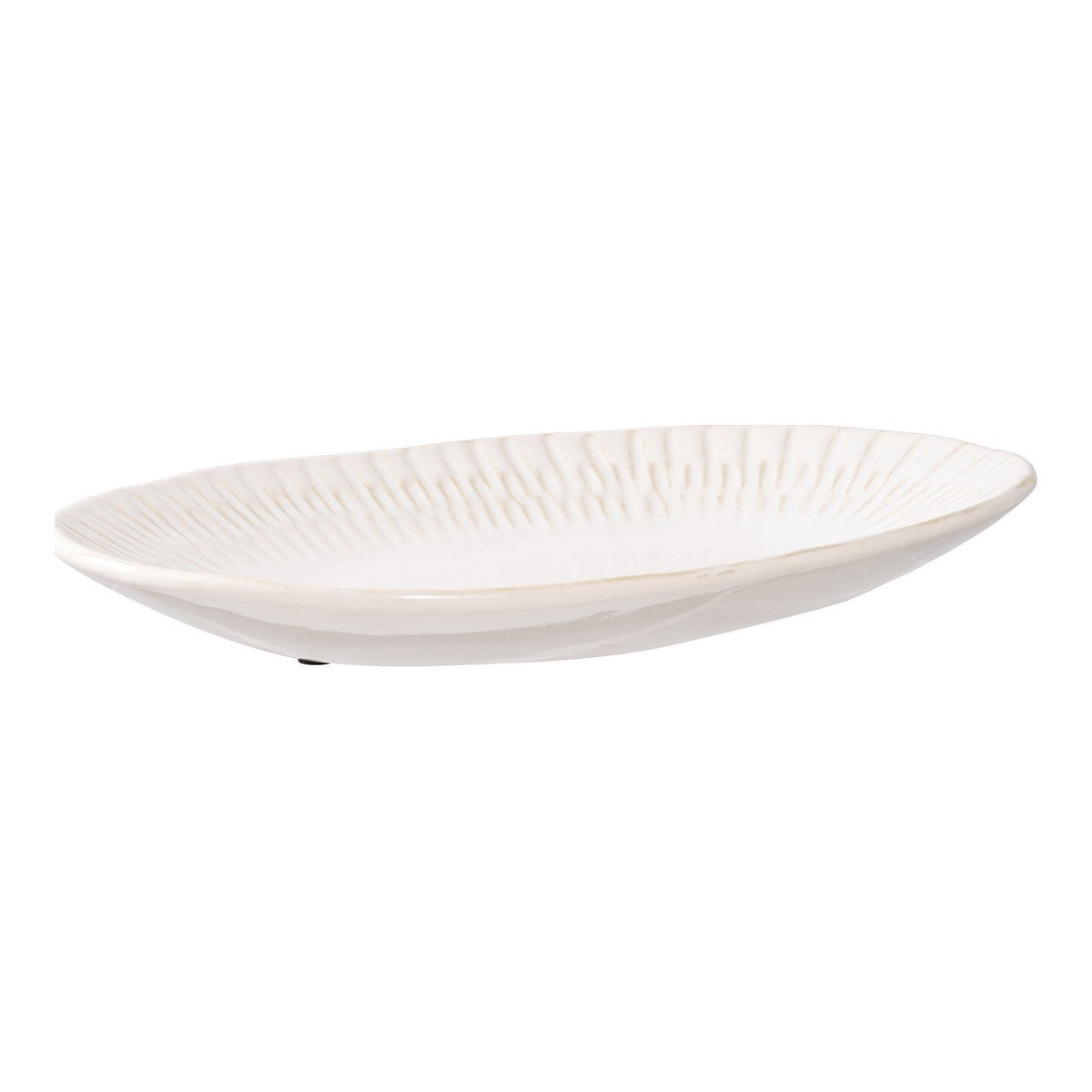 Vassoio Brenda, Bianco, Ceramica, 20,3x30,5x3,8 cm, Seven Design