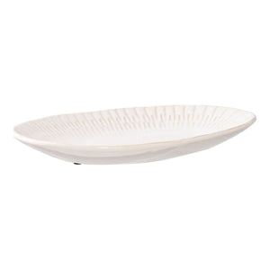 Vassoio Brenda, Bianco, Ceramica, 20,3x30,5x3,8 cm, Seven Design