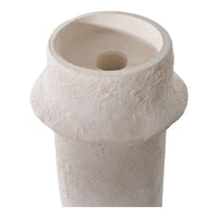 Portacandela Noah, Bianco, Cemento, 11,4x11,4x15,2 cm, Seven Design