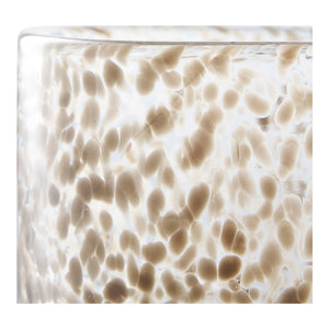 Portacandela Leo, Beige, Vetro, 12x12x11,5 cm, Seven Design