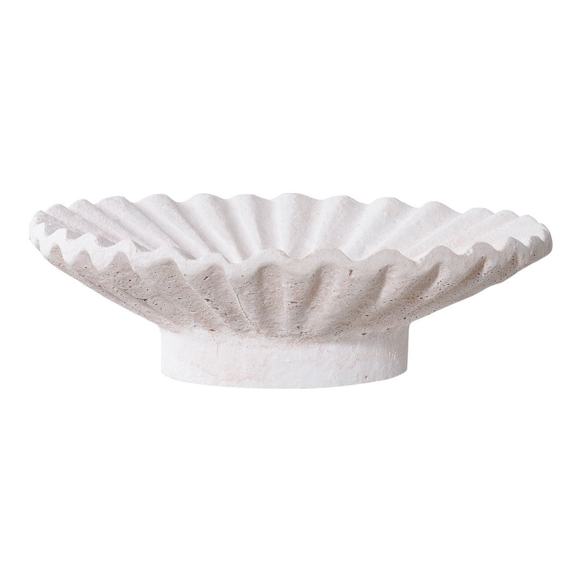 Portacandela Rachi, Bianco, Cemento, 21,5x21,5x7,3 cm, Seven Design