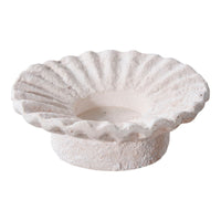 Portacandela Rachi, Bianco, Cemento, 21,5x21,5x7,3 cm, Seven Design