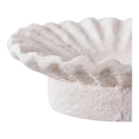 Portacandela Rachi, Bianco, Cemento, 21,5x21,5x7,3 cm, Seven Design