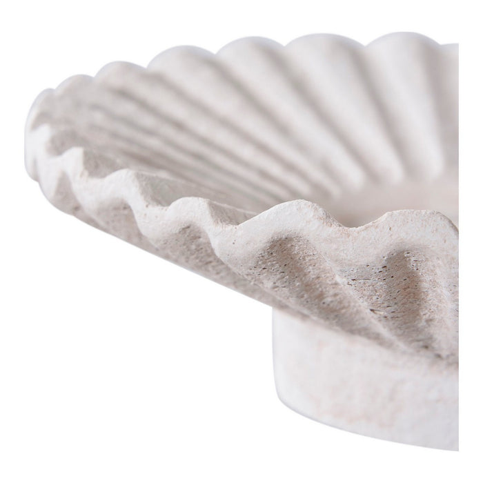 Portacandela Rachi, Bianco, Cemento, 21,5x21,5x7,3 cm, Seven Design
