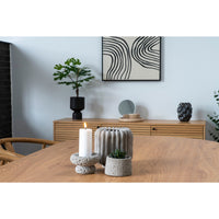 Portacandela Aurora, Grigio, Cemento, 11,8x11,8x7,2 cm, Seven Design