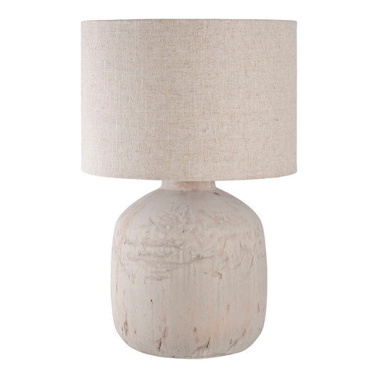 Lampada da Tavolo Bilby, Beige, Ceramica, 30x30x46,5 cm, Seven Design