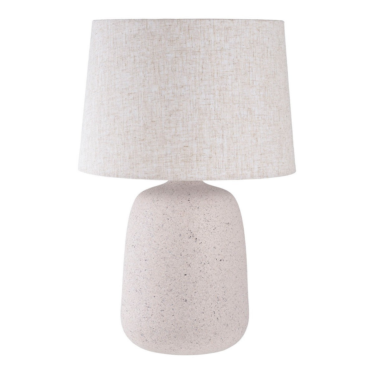 Lampada da Tavolo Croft, Beige, Argilla Fibrosa, 30x30x47 cm, Seven Design