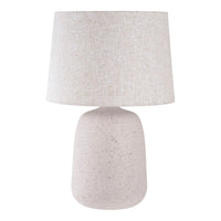 Lampada da Tavolo Croft, Beige, Argilla Fibrosa, 30x30x47 cm, Seven Design