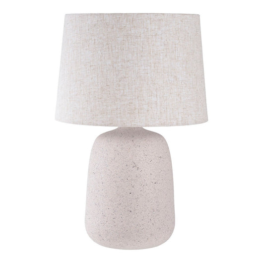 Lampada da Tavolo Croft, Beige, Argilla Fibrosa, 30x30x47 cm, Seven Design