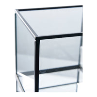 Portacandela Hurricane, Nero, Metallo, 12x12x15 cm, Seven Design