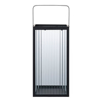Lanterna Almonte, Nero, Vetro, 15x15x30 cm, Seven Design
