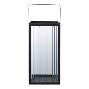 Lanterna Almonte, Nero, Vetro, 15x15x30 cm, Seven Design