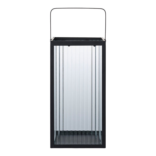 Lanterna Almonte, Nero, Vetro, 15x15x30 cm, Seven Design